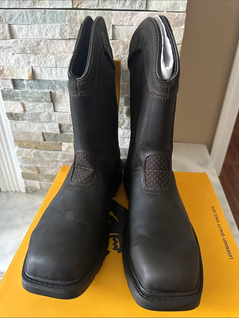 Survivors Men's Granite Pull On Steel Toe Work Boots Size 10 1/2